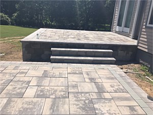 nicolock granite city smooth alpine raised patio steps platform_2